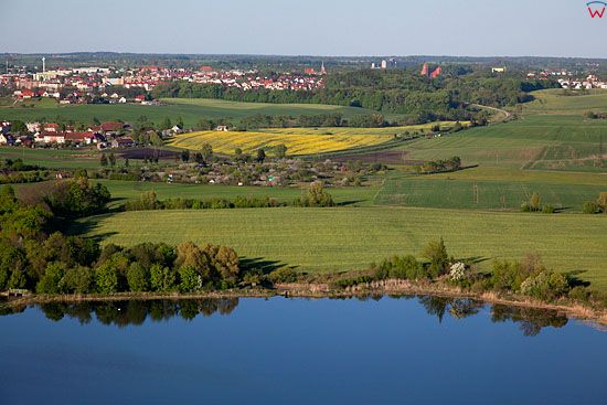 Lotnicze, Pl, warm-maz. Panorama na Ketrzyn od strony wsi Nowy Mlyn.